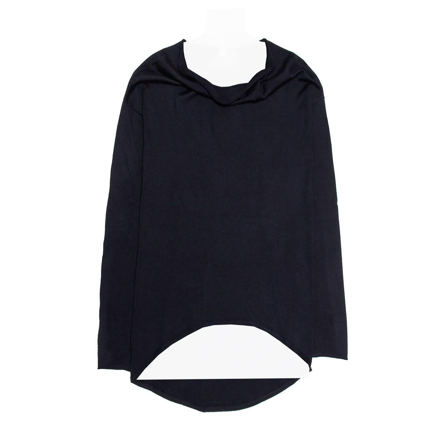 Brunello Cucinelli  Navy Cashmere Long Sweater For Sale