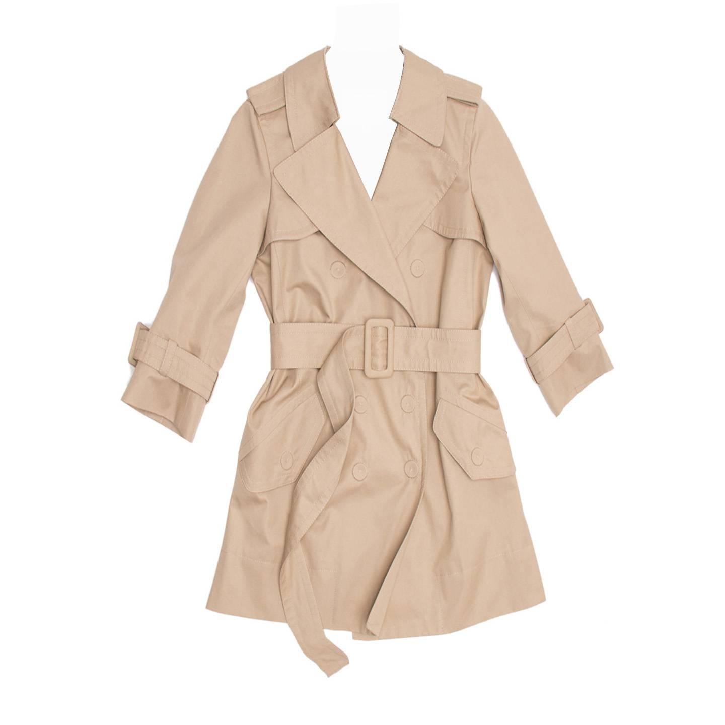 Marc Jacobs Khaki Trench Coat For Sale
