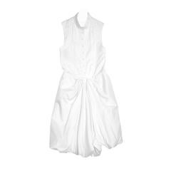 Proenza Schouler White Cotton Sleeveless Shirt Dress
