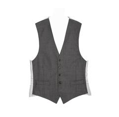 Thom Browne Heather Grey Wool Vest