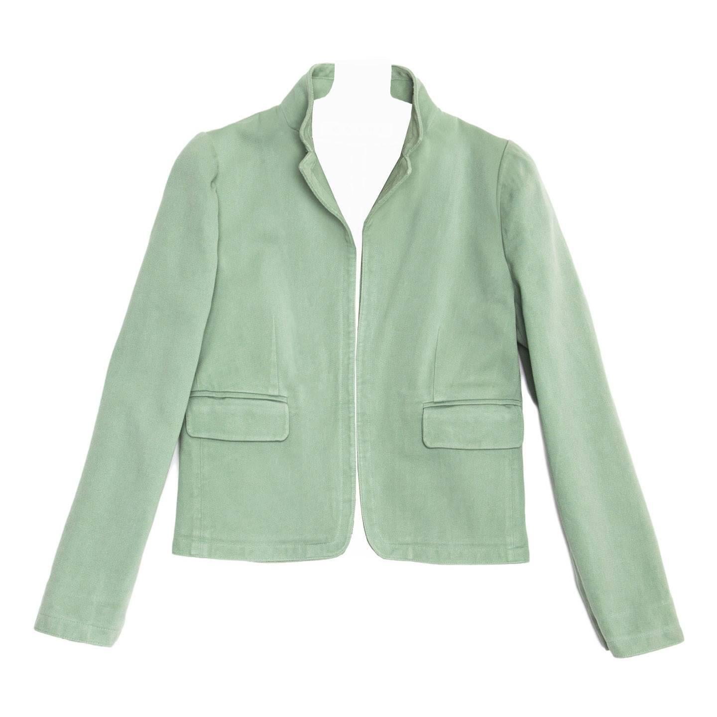 Marni Pastel Green Cotton Jacket For Sale