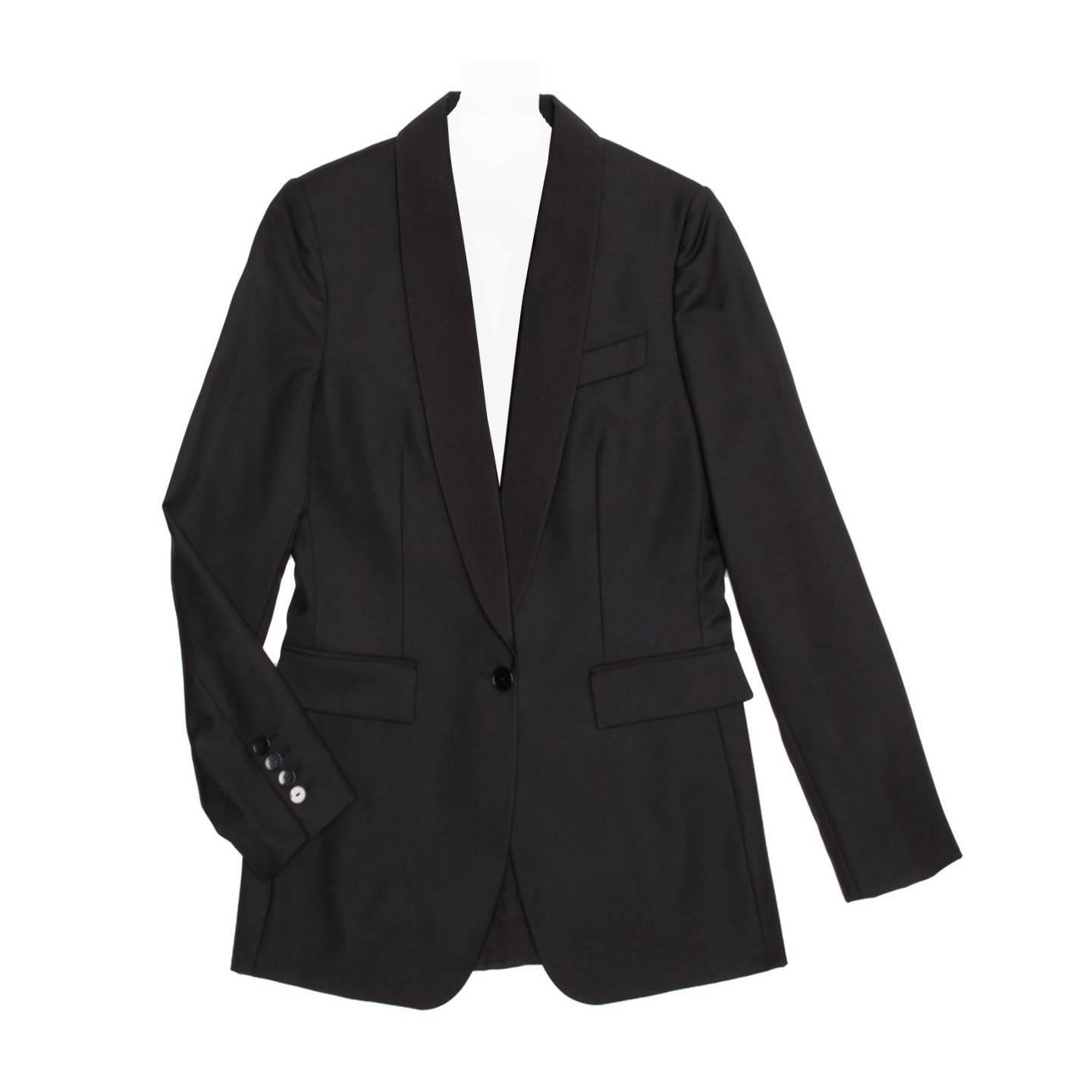 Stella McCartney Black Wool Tux Style Jacket For Sale