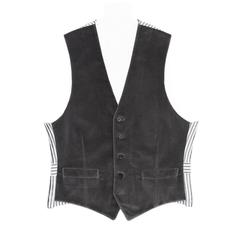 Thom Browne Grey Velvet Vest