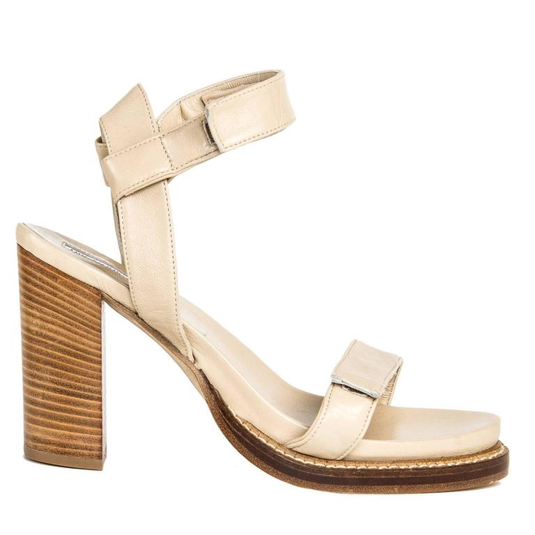 beige velcro sandals