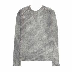 Balmain Grey Spray Effect Wool Sweater