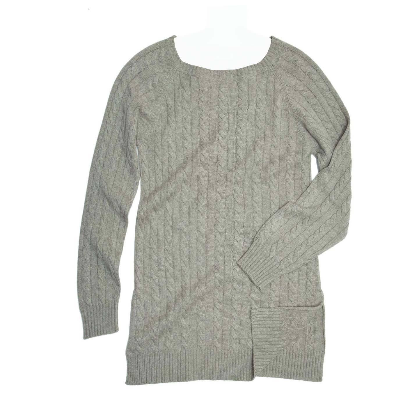 Brunello Cucinelli Grey Green Cashmere Sweater For Sale