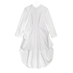 Alexander McQueen White Cotton Shirt Dress