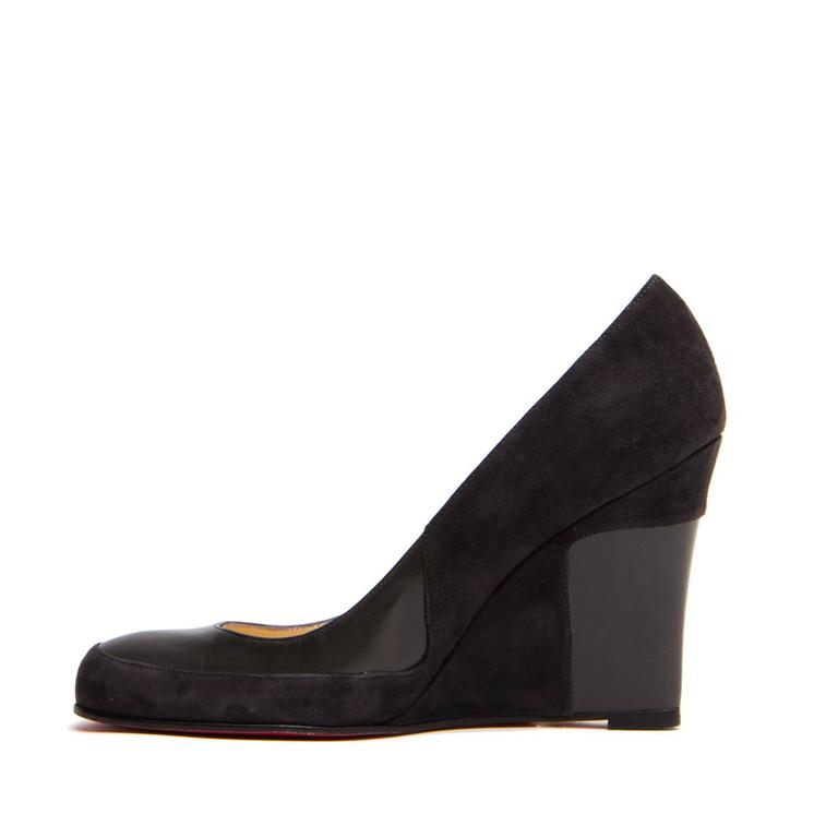 louboutin grey suede