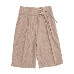 Chloe' Khaki Wool & Sequins Bermuda Pants