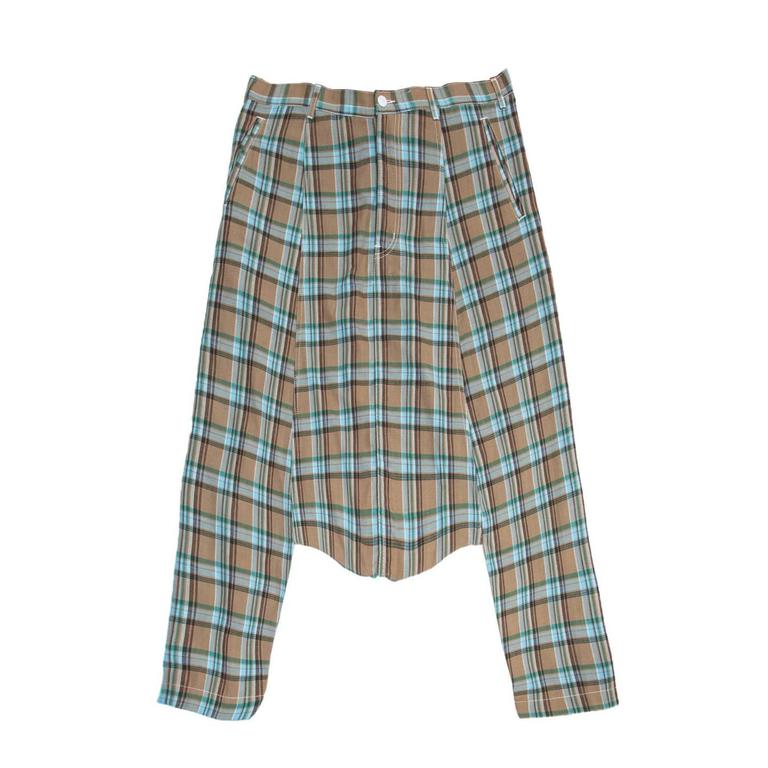 comme des garcons plaid pants