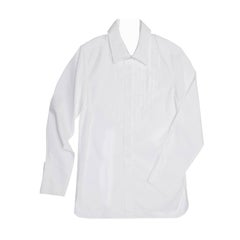 Chanel White Shirt With Bib Made for Men but Worn by Women