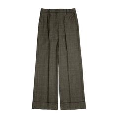 Chloe' Musk Green Wool Plaid Pants