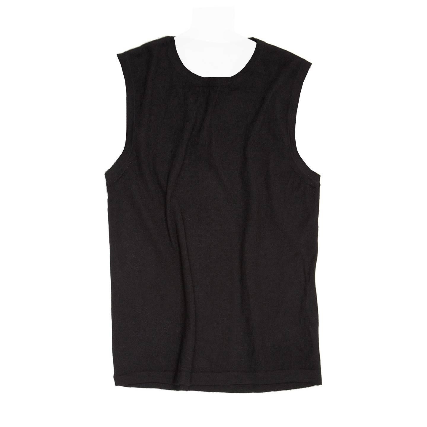 Fendi Black Cashmere Knit Vest For Sale