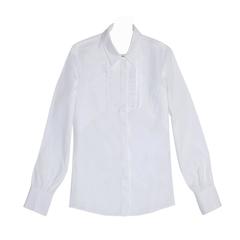 Givenchy White Cotton Shirt With Frills 1