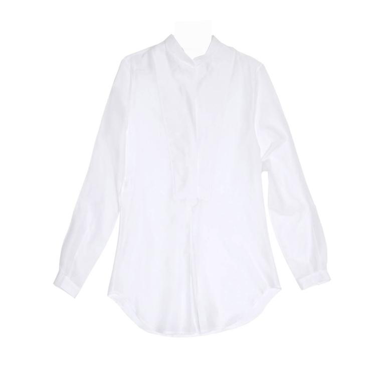 Gucci White Cotton and Silk Shirt For Sale at 1stdibs