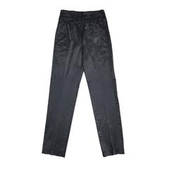 Dries Van Noten Black Shiny Elastic Waistband Pants