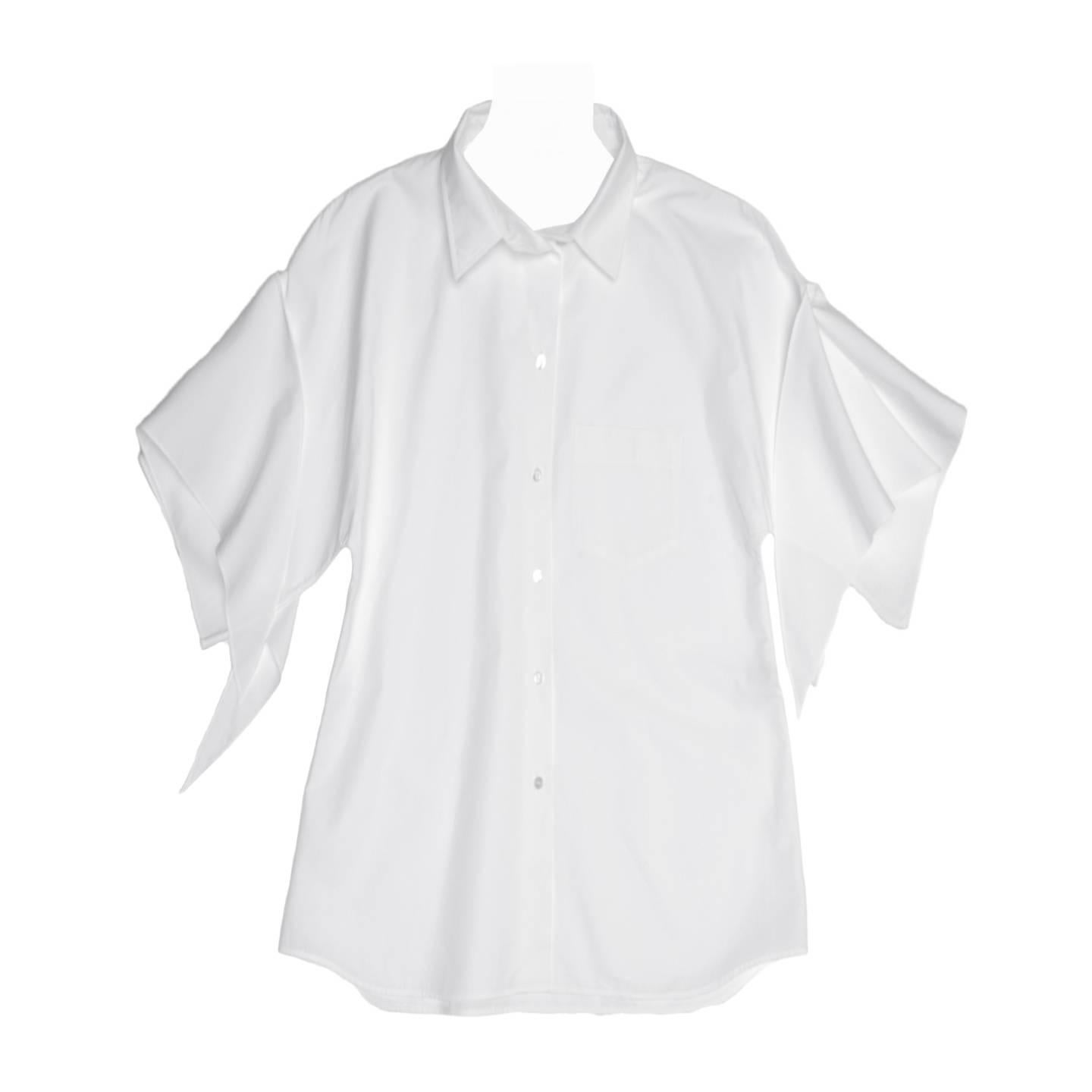 Hermès White Kimono Sleeved Shirt For Sale