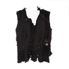 Junya Watanabe Black Stretch Knit Vest