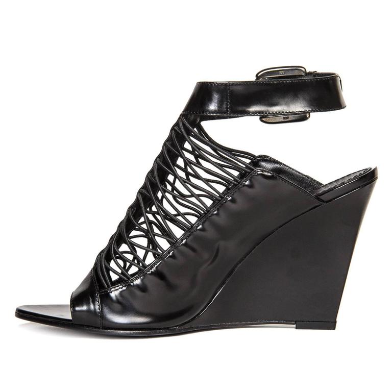 Givenchy Black Wedge Sandals For Sale at 1stDibs | givenchy wedge sandal