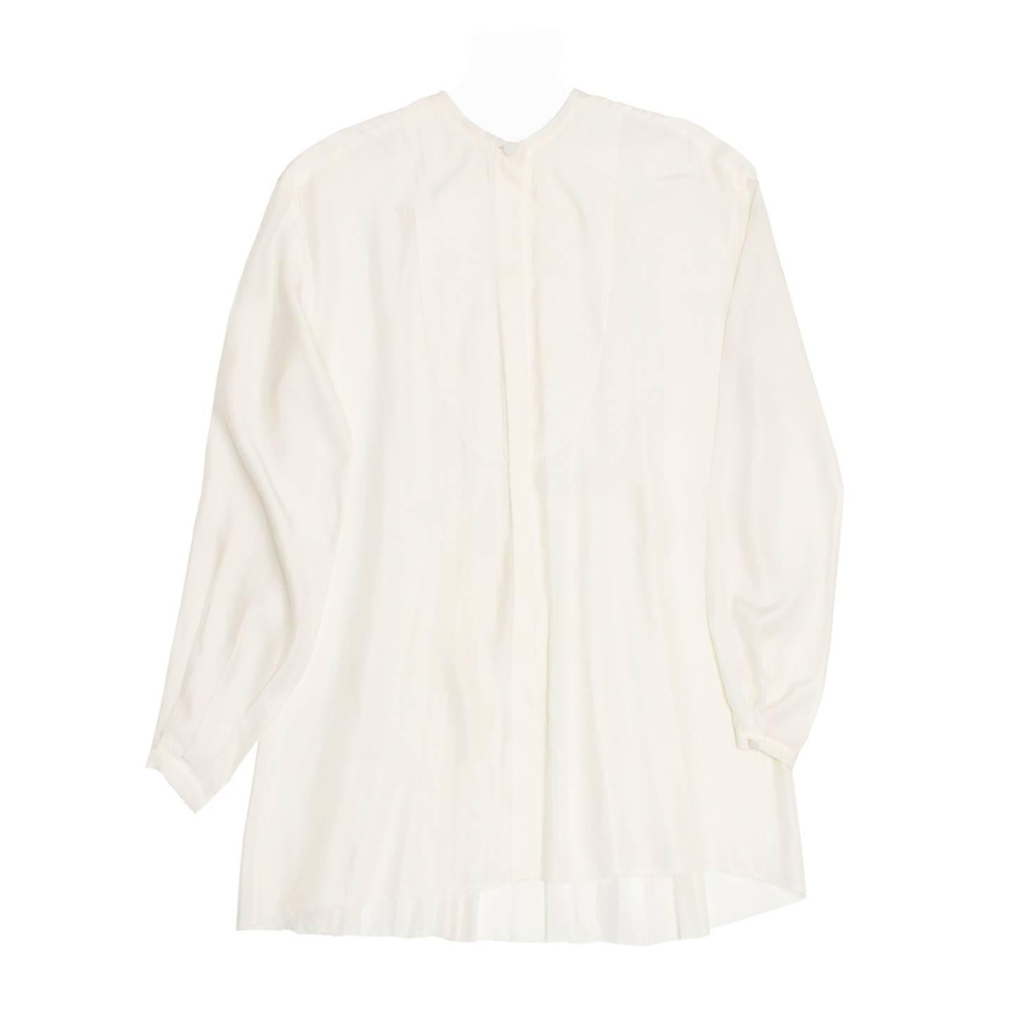 Lanvin Ivory Silk Shirt For Sale