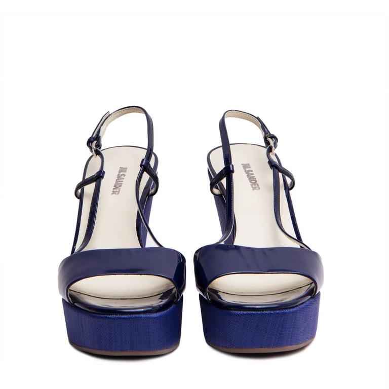 Jil Sander Royal Blue Wedge Sandals For Sale at 1stDibs | royal blue ...