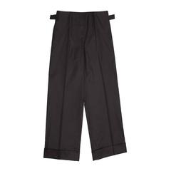 Jil Sander Black Cotton Gaucho Slacks