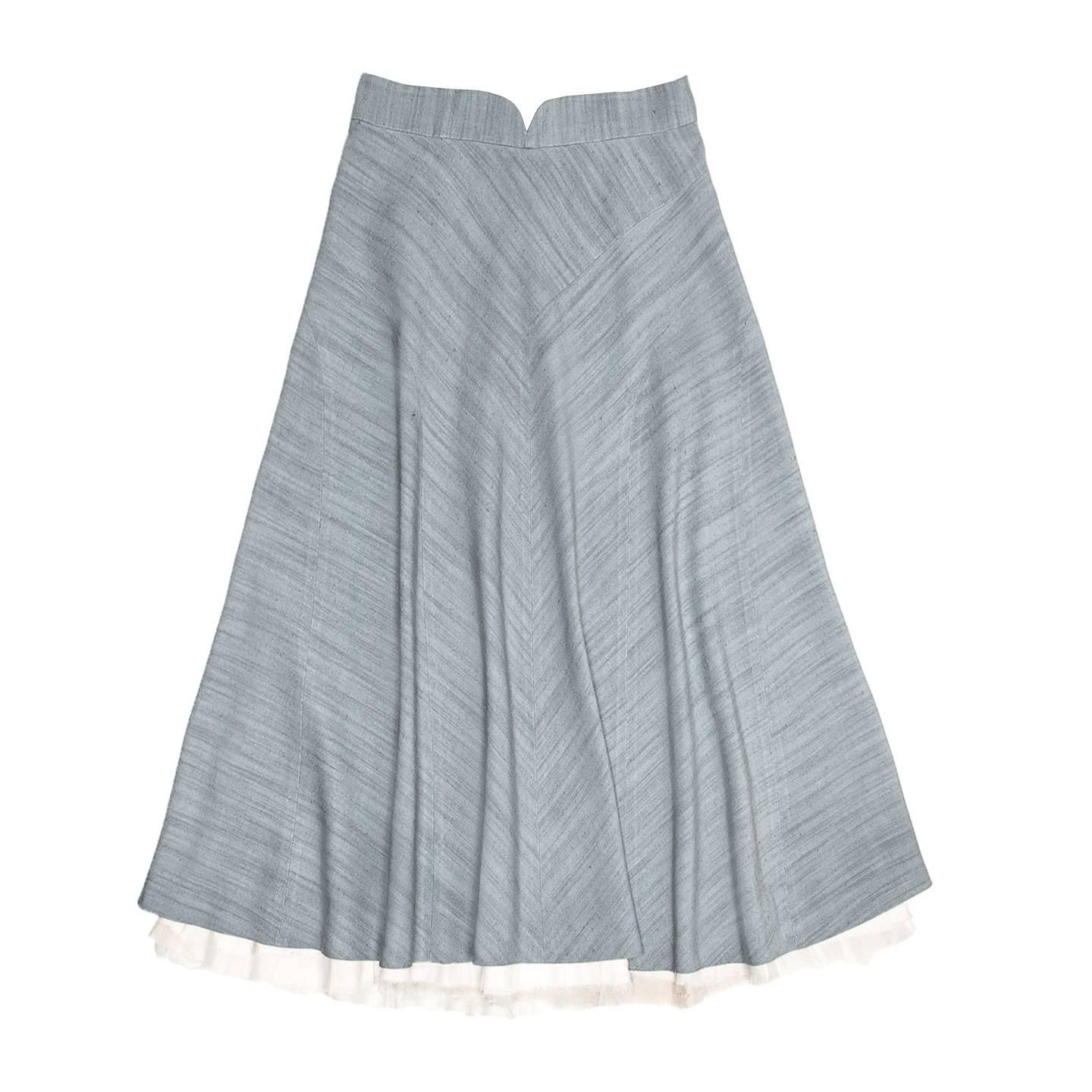 Marc Jacobs Sky Blue A-Line Skirt For Sale