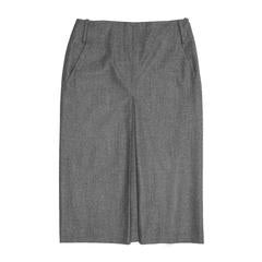 Jil Sander Grey Wool Pleated Skirt 5