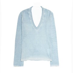 Jil Sander Blue Cashmere Sprayed Sweater 5