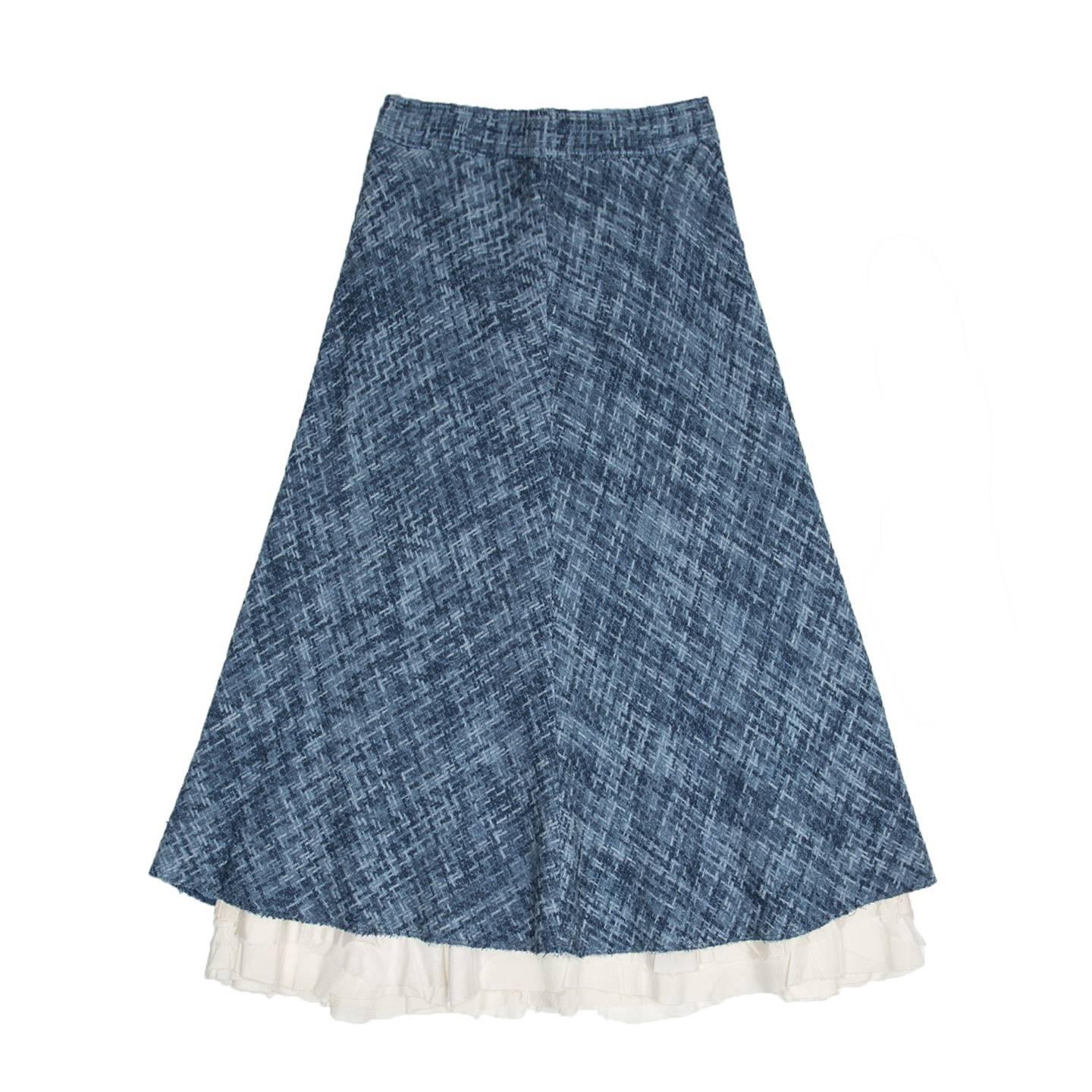 Marc Jacobs Blue A-Line Skirt For Sale
