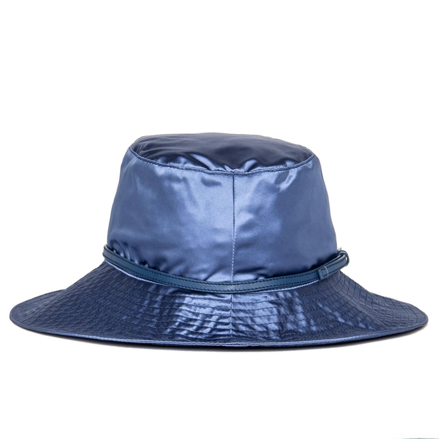 Women's Prada Royal Blue Silk Hat