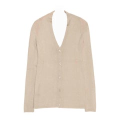 Prada Taupe Silk & Cashmere Cardigan 5
