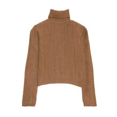 Prada Camel Roll Neck Sweater