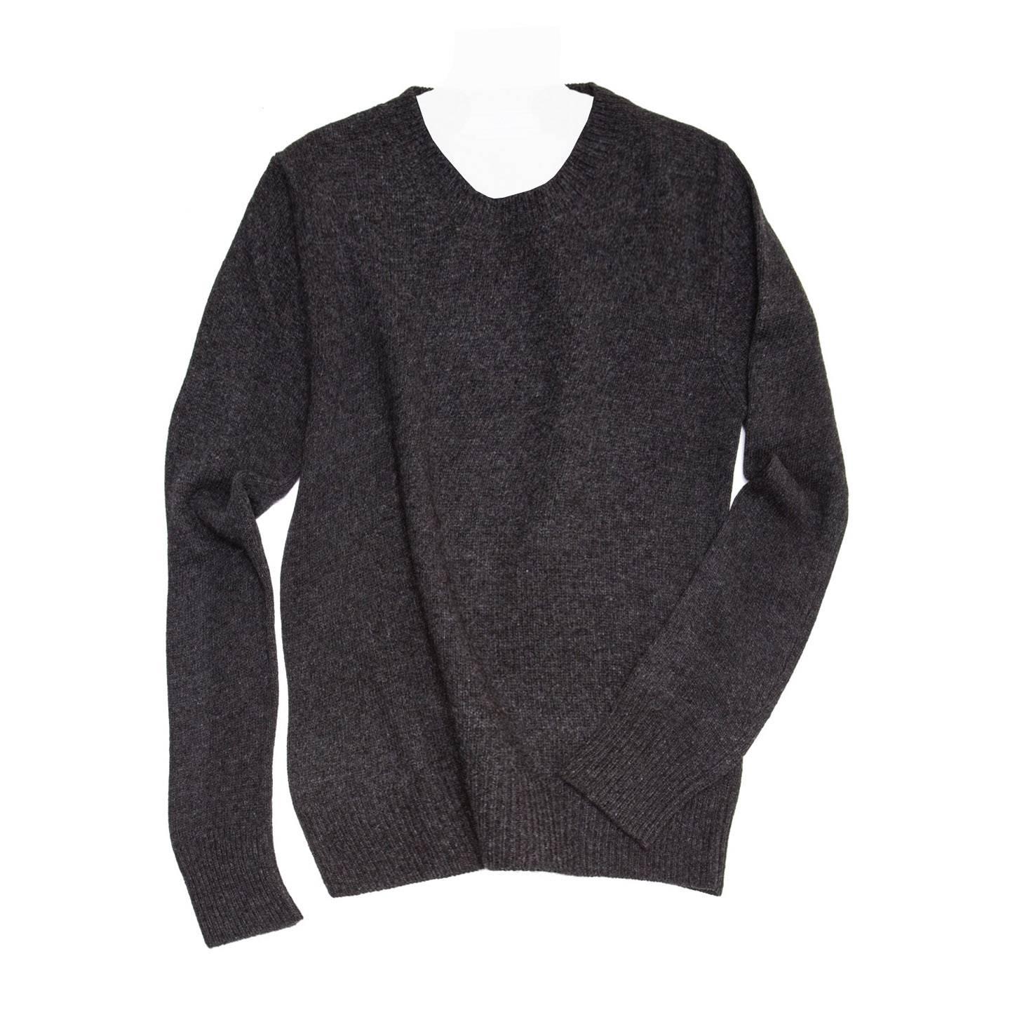Prada Charcoal Grey Cashmere Sweater For Sale