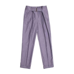 Stella McCartney Grey Check Pleated Pants 5