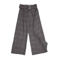 Yohji Yamamoto Grey Wool Wide Legged Pants