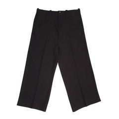 Yohji Yamamoto Black Wide Legged Slack Pants