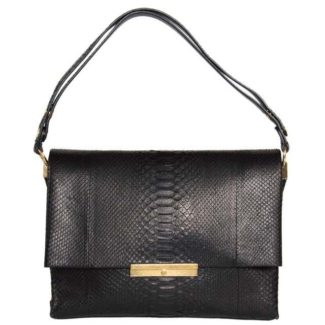 Celine Black Snake Skin Bag at 1stDibs | black snake print bag, black ...