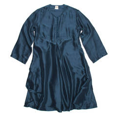 Hermes Silk Teal Tunic Dress