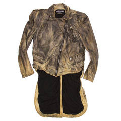 Balmain Leather Jacket Moto style with tail