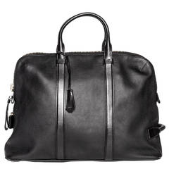 Tom Ford Black Leather Oversize/Travel Bag