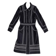 Louis Vuitton Dark Blue & White Cotton Coat 8