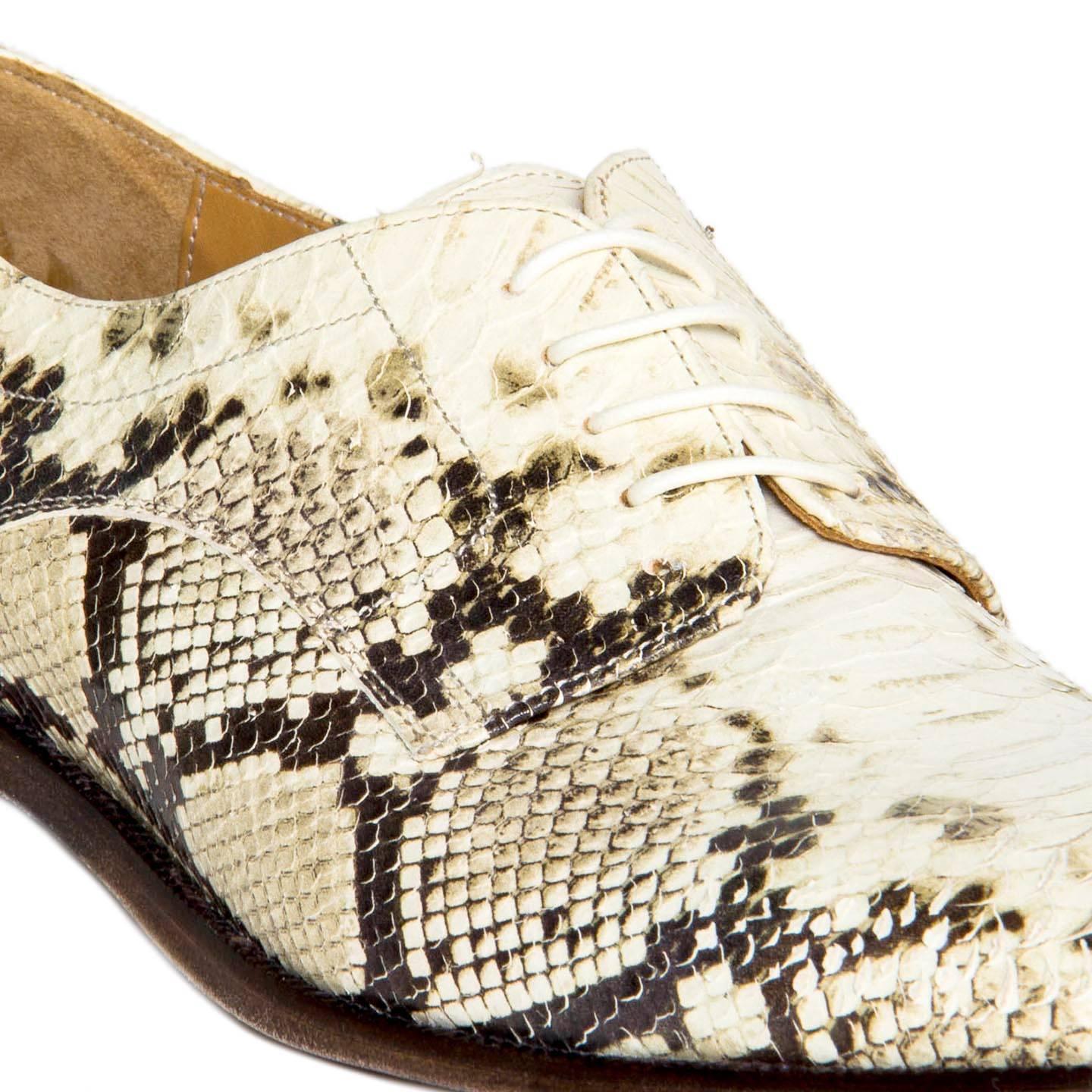 Beige Maison Martin Margiela Python Oxford Shoes For Sale