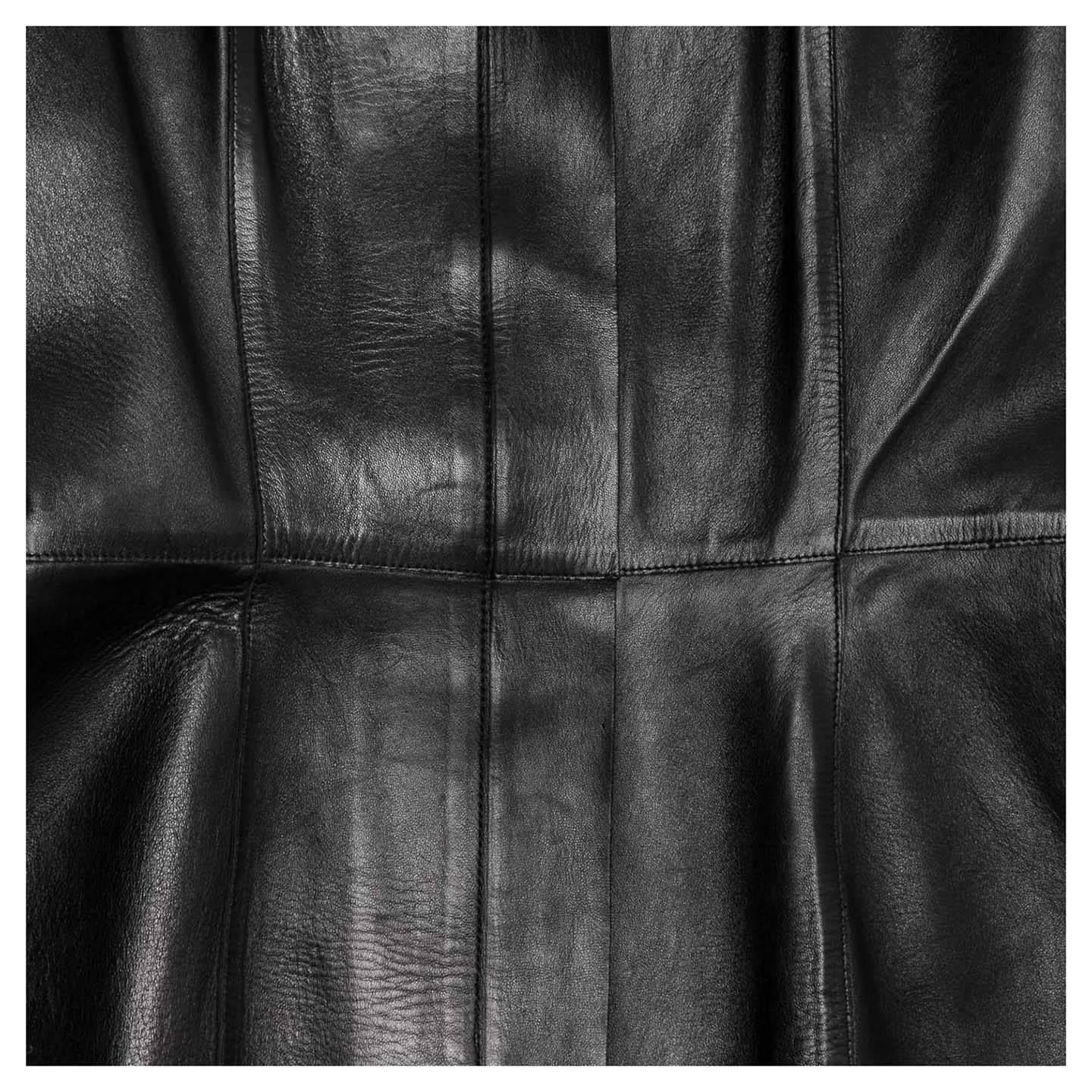 Gucci Black Leather Long Coat 1