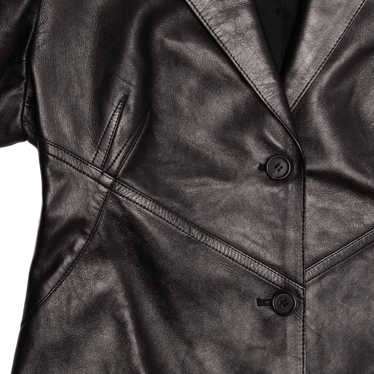 Women's Prada Black Nappa Leather Jacket For Sale