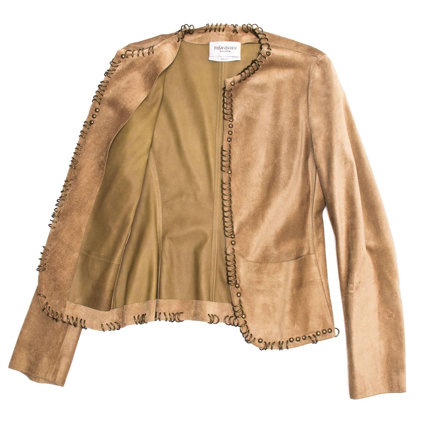 saint laurent suede jacket