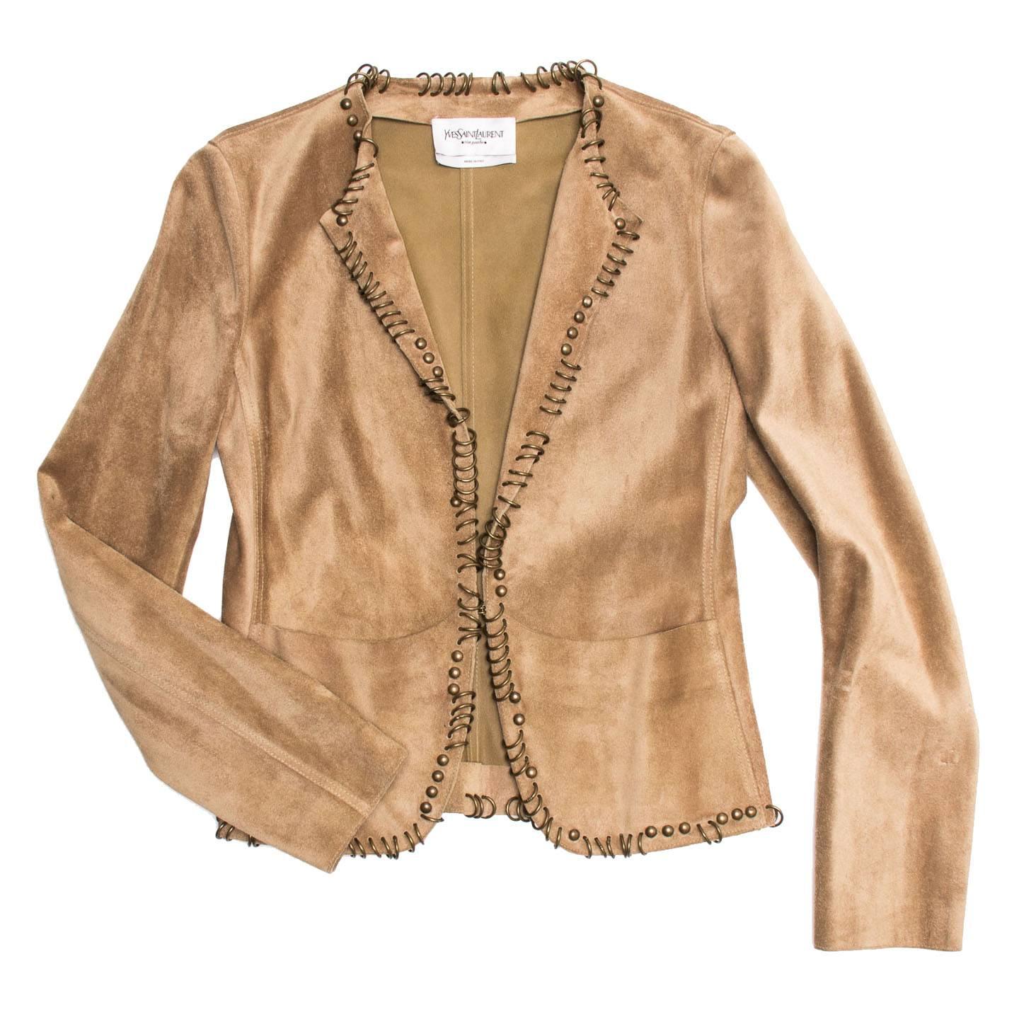 ysl suede jacket