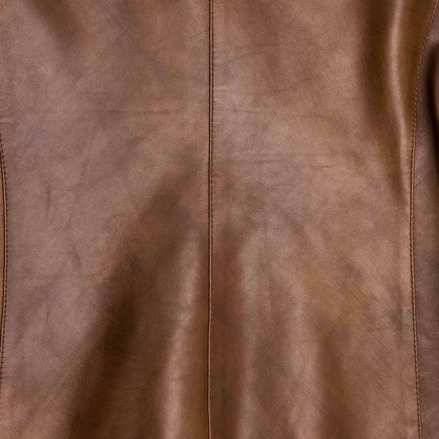 Prada Brown Semi-Distressed Leather Blazer For Sale 2