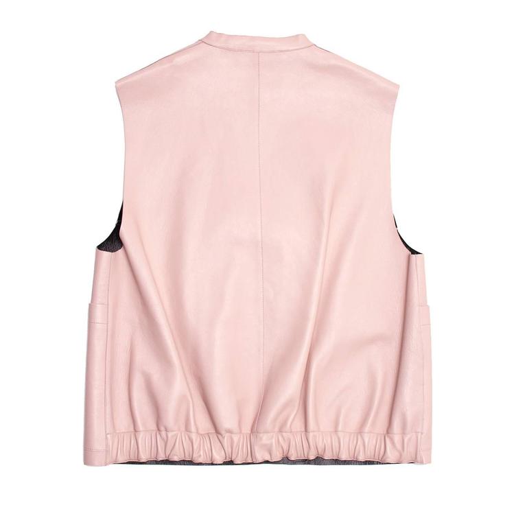 Marni Pink and Black Leather Vest For Sale at 1stdibs