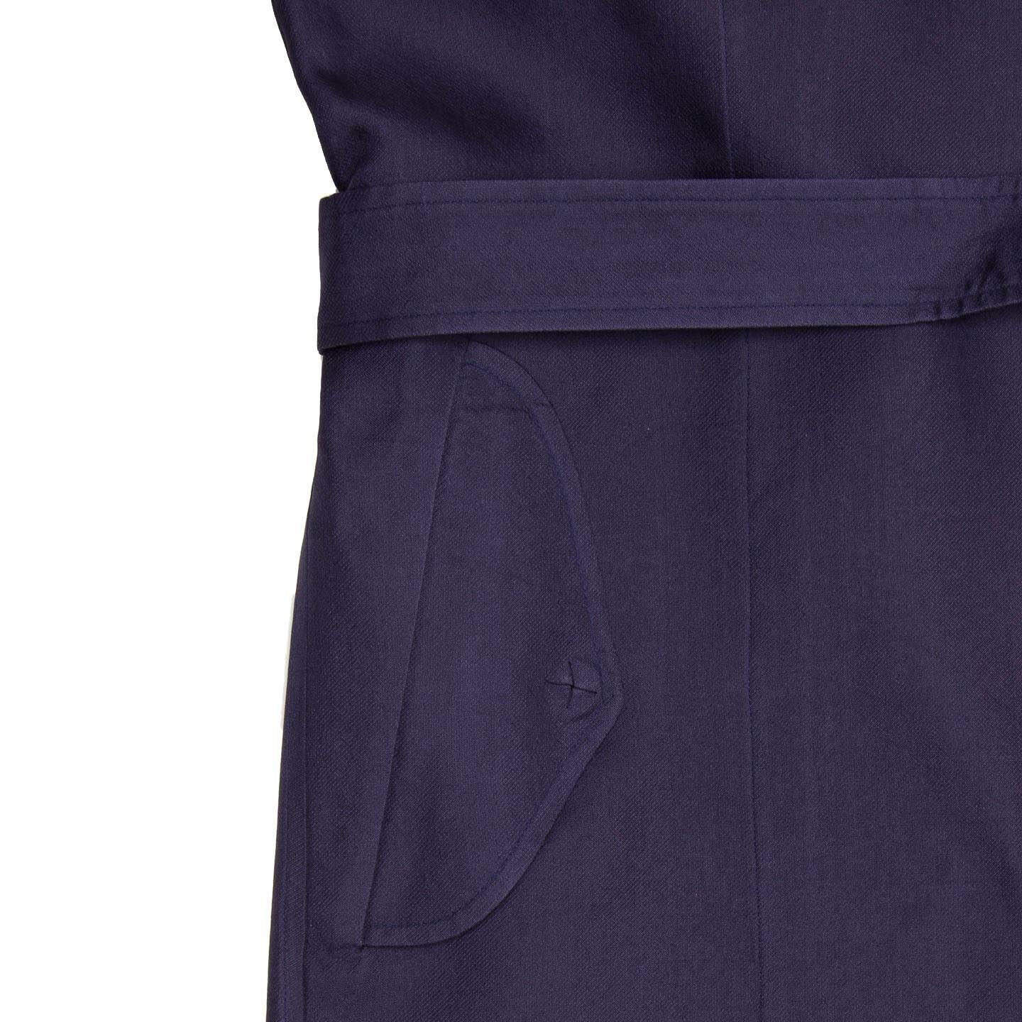 Lanvin Navy Sleeveless Trench Style Dress For Sale 1
